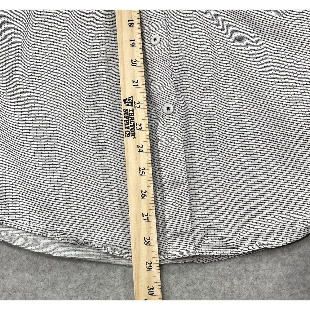 Rue Saint-Patrick Men's Shirt Size Medium Long Sleeve Button‎ Front Black White - Picture 4 of 10